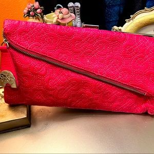 Jessica Simpson pink embroidered purse